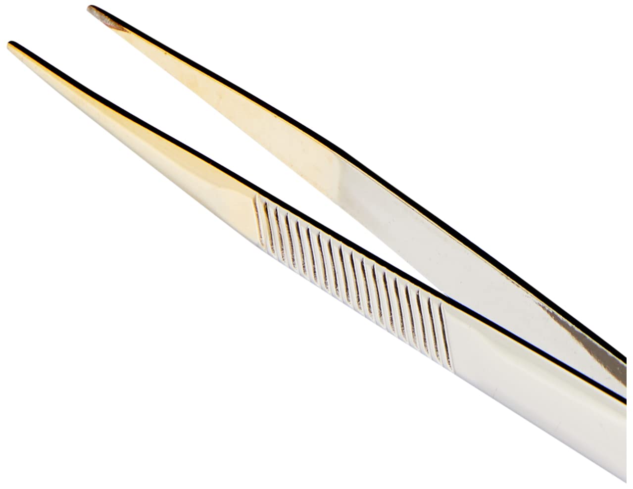 Mundial Gold Pointed Tweezers for Ingrown Hair Removal