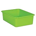 Teacher Created Resources® Lime Large Plastic Storage Bin