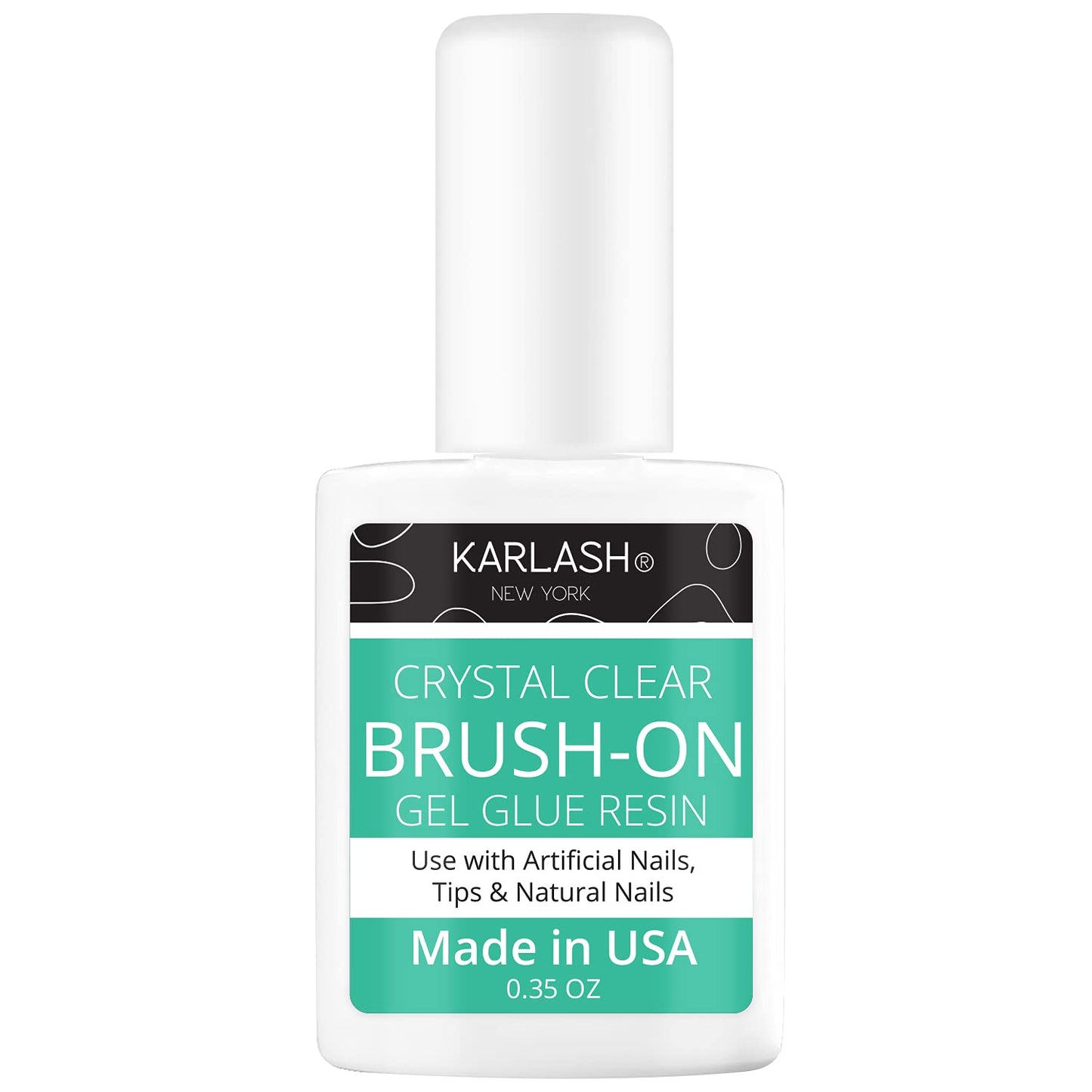 Karlash Super Strong Brush On Glue for Acrylic & Press On Nails, Perfect for False Nail Art, Glitter, Gems, White Clear Tips (1 Piece)