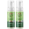 ORS Olive Oil Hold & Shine Wrap Set Mousse Infused with Coconut Oil 3.7 Ounces (Pack of 2)