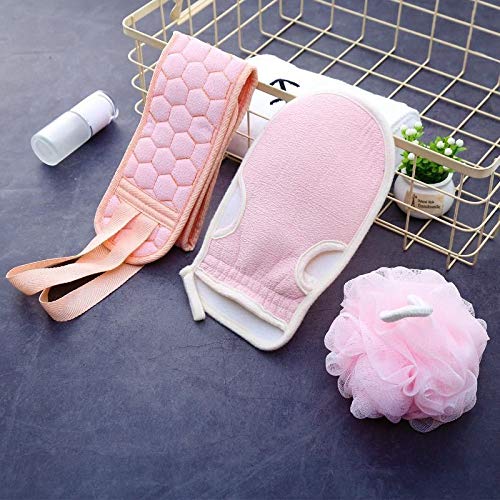 Body Scrub Towel 3pcs Bath Towels Bathtub Brushes Bath Glove Bathtub Ball Rubbing Peeling Body Massage Shower Extremented Scrubber Skin Clean Beauty and Personal Care zxb-shop