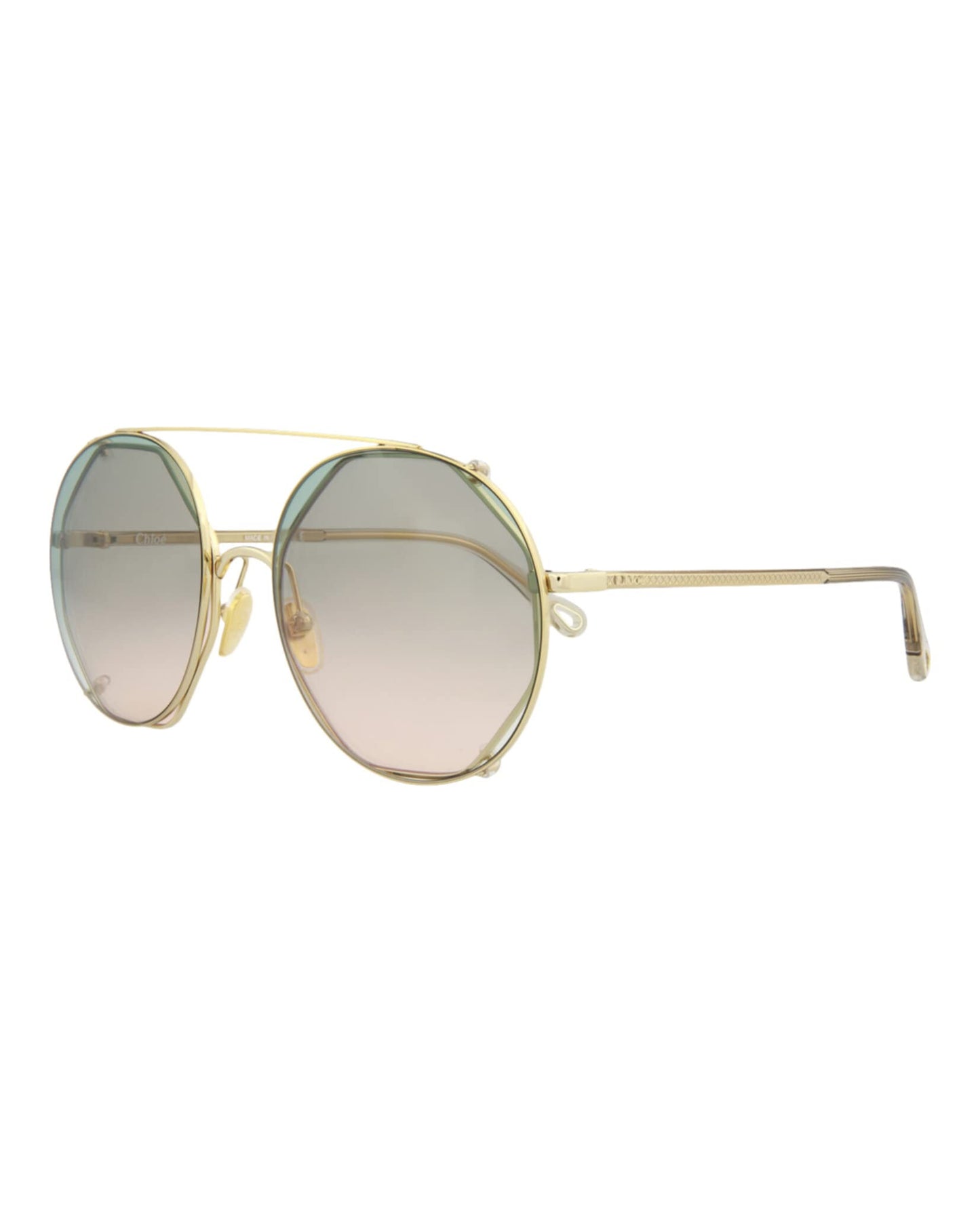 Chloé Round-Frame Metal Sunglasses