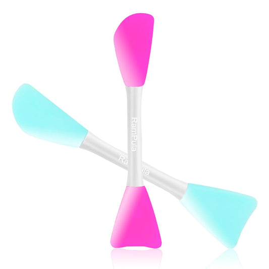 RamPula Mask Applicator Silicone Face Brush Face Mud Cream,Clay Mask,DIY,Modeling Mask Brushes DIY Mud Mixing Spatula Double-end Handheld Scoop Skin