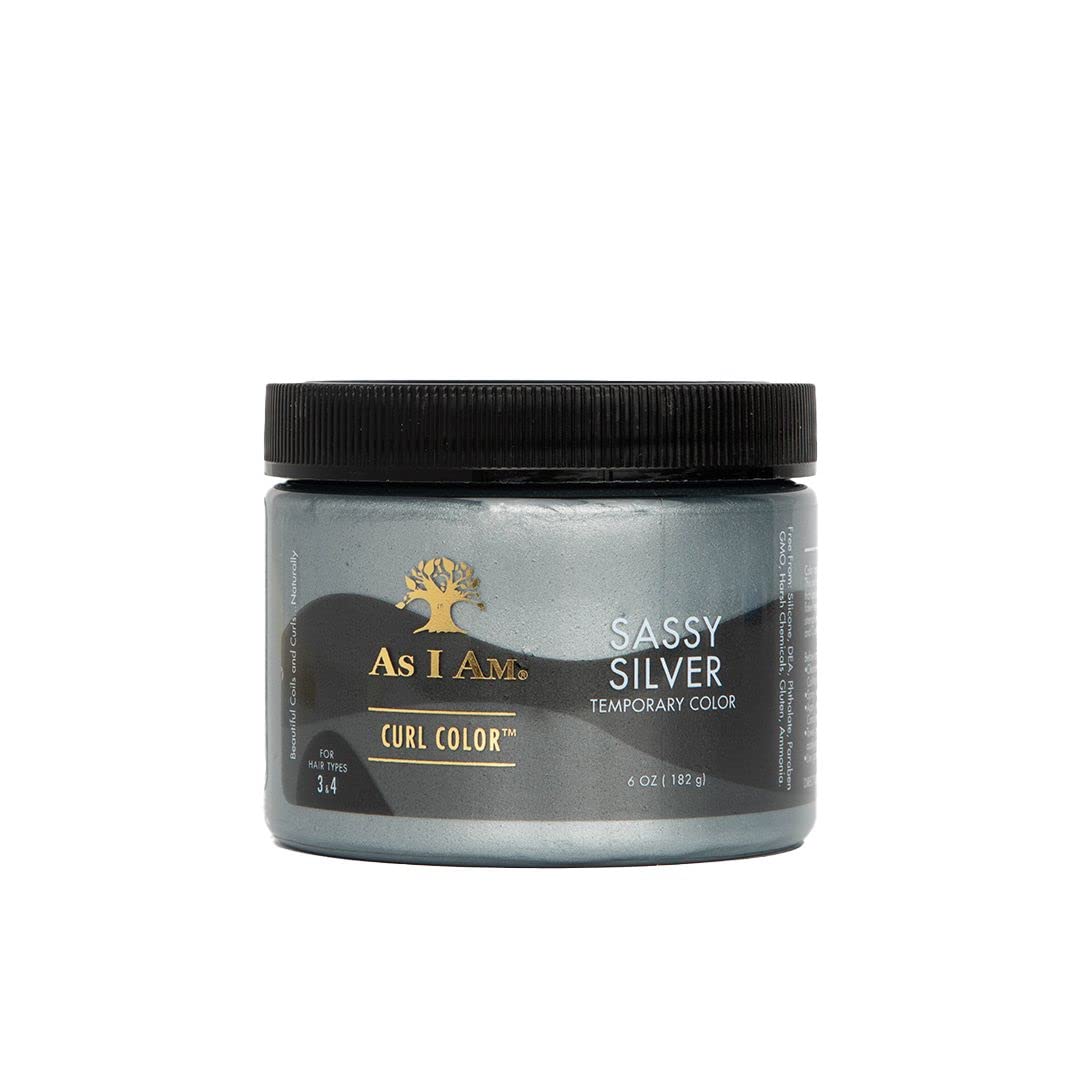 As I Am Curl Color - Sassy Silver - 6 oz - Color & Curling Gel - Temporary - Vegan & Cruelty Free