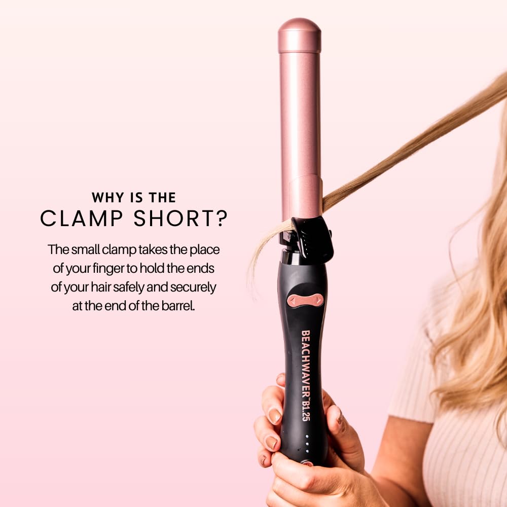 The Beachwaver Co. B1 Rotating Curling Iron - Automatic 1" Ceramic Curling Iron - Easy-to-Use Spinning Wand for Long-Lasting Waves, Auto-Shut Off