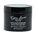 Ryan Scott Styling Pomade - Medium Hold - High Shine Finish. Aloe, Cucumber, & Grapefruit Fragrance 2.0oz.