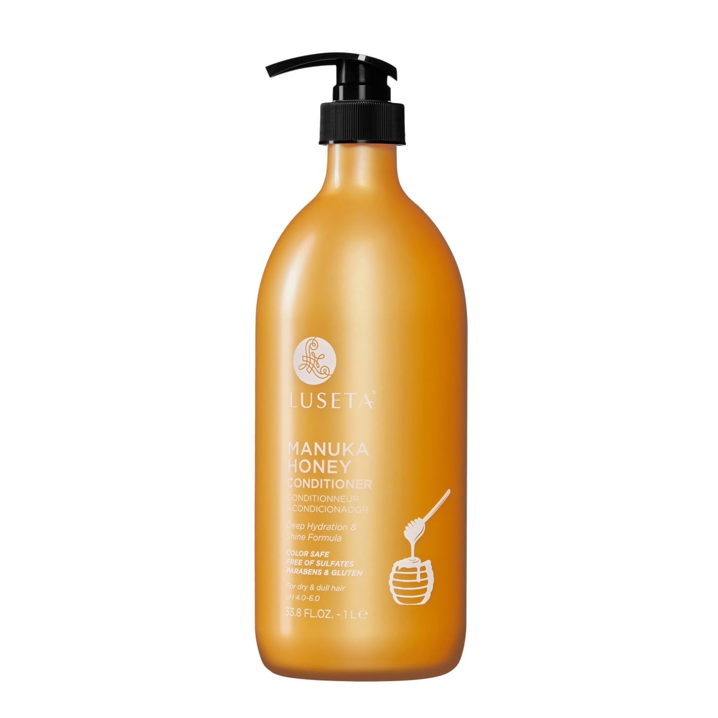 Luseta Manuka Honey Conditioner Set Hydrate & Repair for Dry and Dull Hair Adds Shine & Restore Softness Moisturizing for Damaged Hair 33.8oz