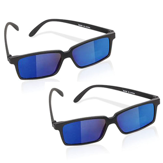 ArtCreativity Spy Glasses for Kids (Set of 3) – Rear View Sunglasses with Mirrors, Fun Party Favors & Secret Agent Costume Props, Blue