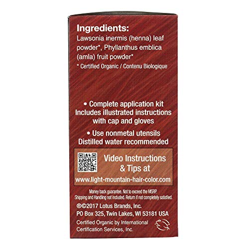 LIGHT MOUNTAIN 187013 Natural Hair Color 3 Piece -bright Red, 4 Ounce (Pack of 3)