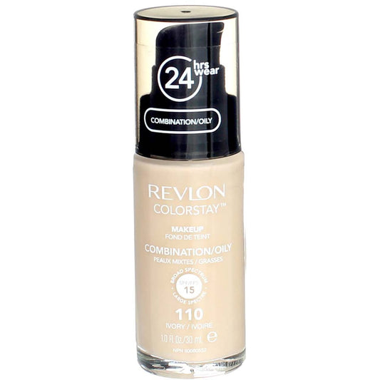 Revlon ColorStay Makeup with SoftFlex SPF6 Combination/Oily Skin [110] Ivory 1 oz (Pack of 8)