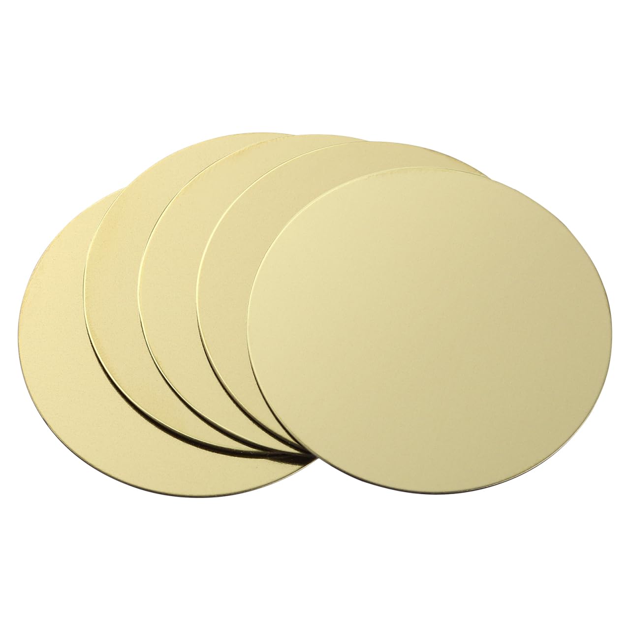 UKCOCO Adhesive Metal Plates, 10 Pack Round Magnetic Metal Plates Car Vehicle Mount Phone Holder Diameter 4cm (Gold)