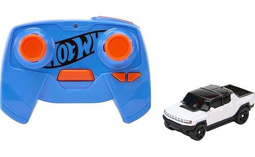 Hot Wheels 1:64 Scale RC Toy Car, Remote-Control Hummer EV for On & Off Track Racing with USB Cable for Recharging