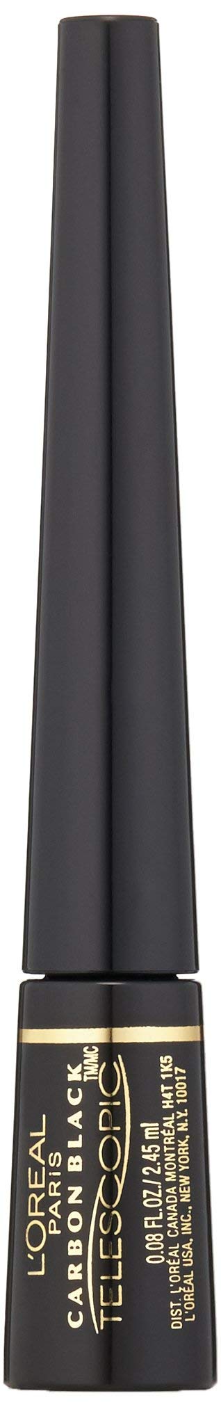 L'Oreal Paris Telescopic Precision Liquid Eyeliner, Carbon Black, 0.08 Oz