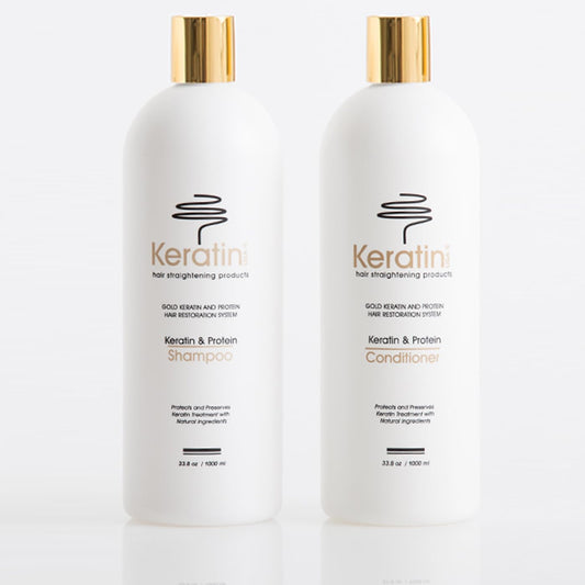 Gold Keratin Protein Shampoo and Conditioner 33.8 oz Duo Beauty & Personal Care KERATIN USA HAIR STRAIGHTENING PRODUCTS