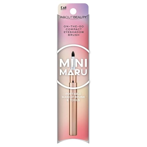 Kai Mini Maru On-the-Go Compact Eyeshadow Brush, Precision Makeup Brush with Soft Bristles, Ideal for Inner Corners and Detail, Travel Makeup Brush