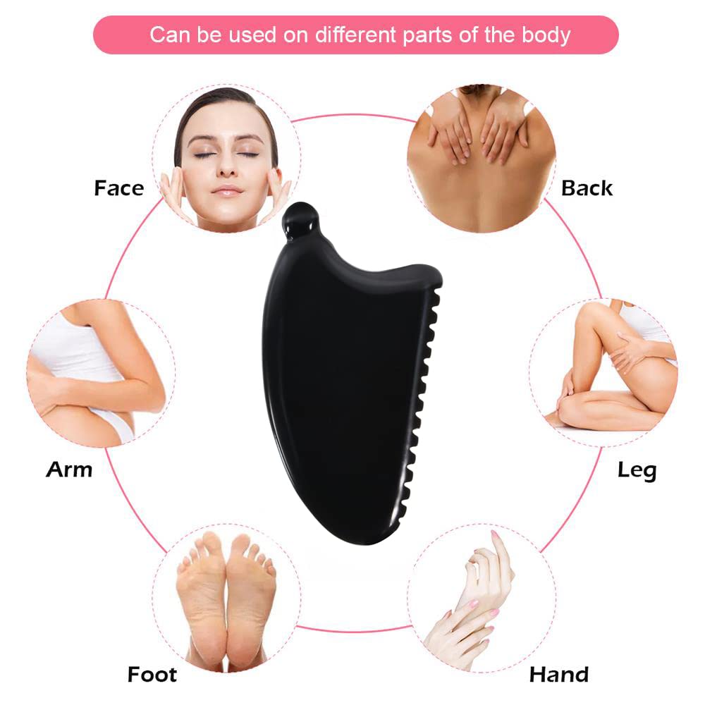 Gua Sha Face Massager Gua Sha Bian Gua Sha Stone Facial Body Lymphatic Drainage Massager Wildling Guasha Tool Face Sculptor Tool