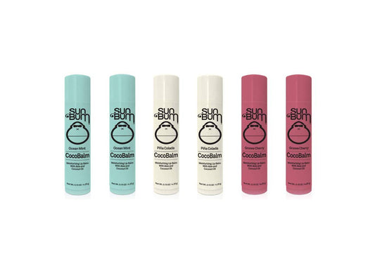 Sun Bum CocoBalm - Vegan and Cruelty Free Moisturizing Lip Balm with Aloe and Coconut Oil - Pina Colada, Ocean Mint, Groove Cherry (.15 oz) - Pack Beauty and Personal Care Sun Bum