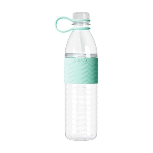 Copco Hydra 20 oz Tritan Water Bottle with Leak-Proof Lid & Textured Grip - BPA-Free, Dishwasher Safe, Easy Twist-Open for Ice & Fruit - Fits Cup