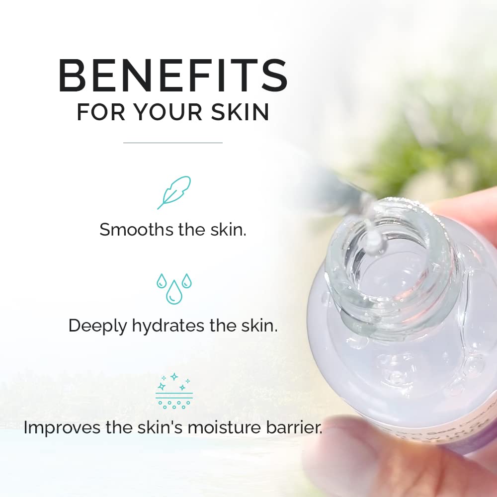 Renewing Skin Serum with Sea Lavender & Bakuchiol, Anti-Aging Firming and Smoothing Collagen Boosting Face Serum for Fine Lines and Wrinkles - 2 fl oz