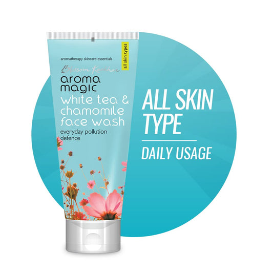 Aroma Magic White Tea & Chamomile Face Wash | Free Radical Damage Protection | Reduces Signs of Aging | Refreshing & Soothing | for All Skin Types |