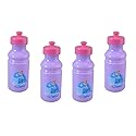 Disney 4-Pack Princess Cinderella Kids 17oz Pull-Top Water Bottles, Purple Pink