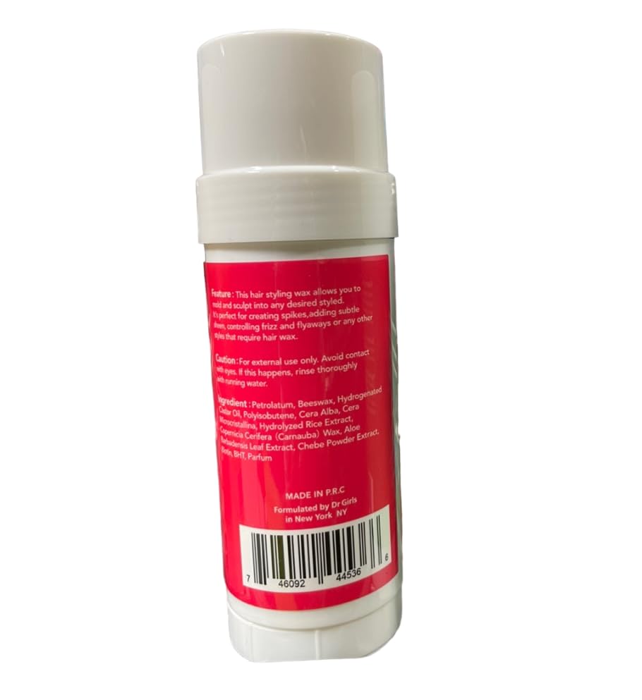 Dr.Girls Rice Water Extra Mega Hold Hair Beeswax Stick 2.11oz/ 60g (Pomegranate & Honey)
