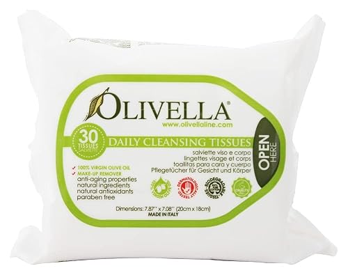 Olivella Daily Facial Cleansing Tissues - 30 Tissues