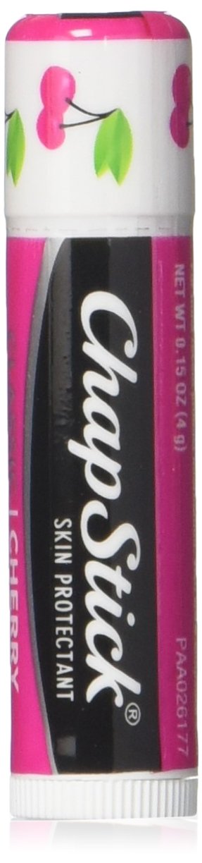 ChapStick Lip Balm Cherry 0.15 oz Tube, SPF 15, Protects Lips from the Sun, Moisturizes Chafed Chapped Lips, Suncreen and Moisturizer for Lips, Skin
