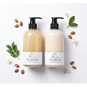 Wild Hermit Wellness Del Ju Plant Based Milk Protein Shampoo and Conditioner with Aloe, Flax Seed, Plum Kernel Extract, Vitamin Rich, Sulfate Free