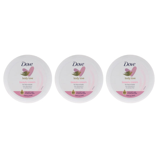 Beauty Cream - Pink by Dove for Women - 2.7 oz Cream (Pack of 3)