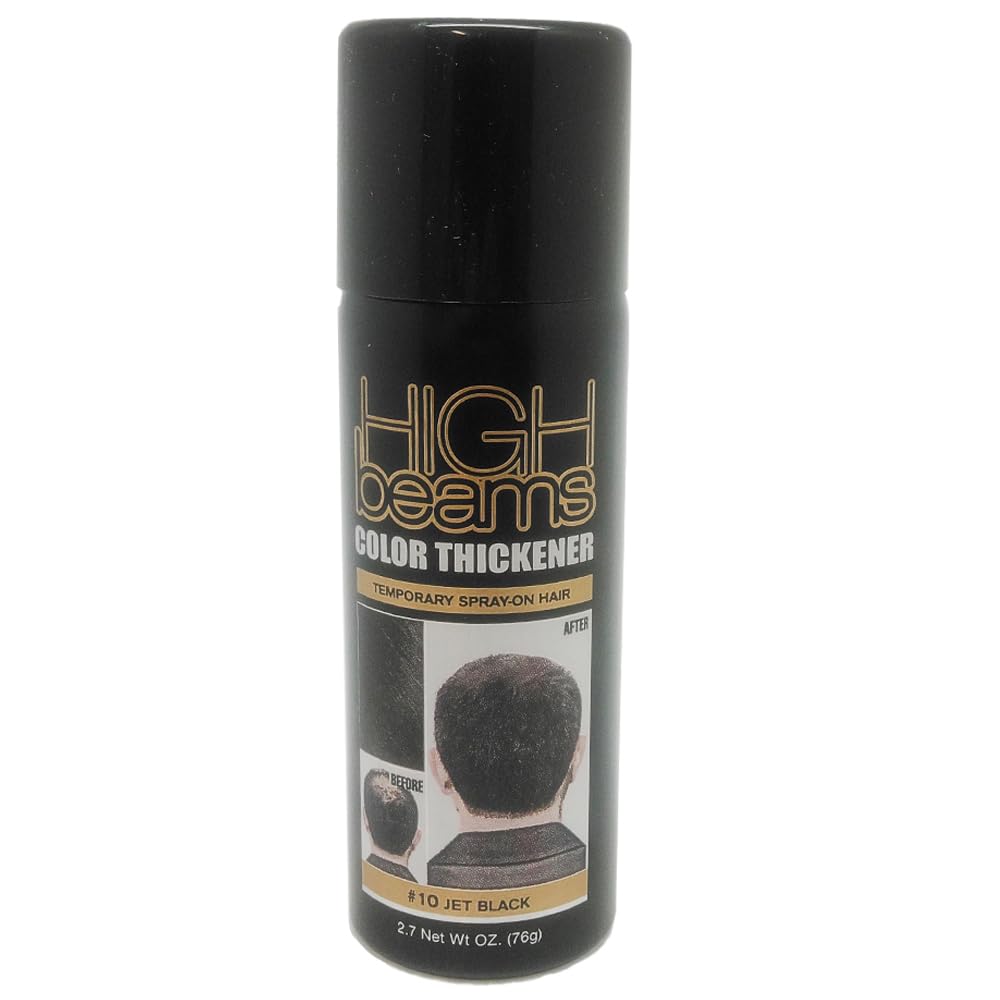 High Beams Color Thickener Temporary Spray-On Hair - Black 2.7 oz (3 pack)