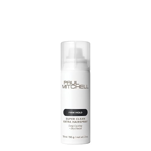 Paul Mitchell Super Clean Extra Hairspray, Long-Lasting, Firm Hold + Dry Finish, For All Hair Types, 2 oz