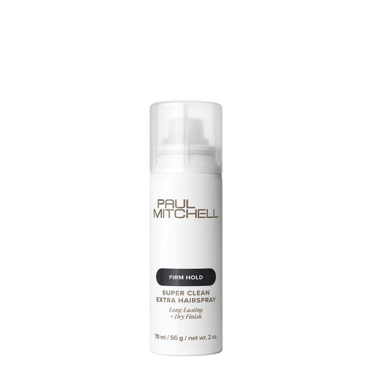 Paul Mitchell Super Clean Extra Hairspray, Long-Lasting, Firm Hold + Dry Finish, For All Hair Types, 2 oz