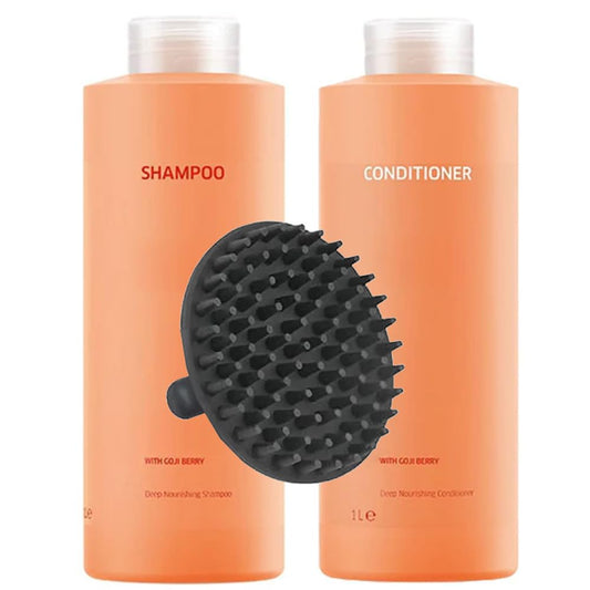 Invigo Nutri-Enrich Shampoo & Conditioner 1 Liter Duo Set + M Hair Designs Scalp Brush - Nourishing, Moisturizing, Sulfate-Free Hair Care for Dry Beauty & Personal Care M Hair Designs