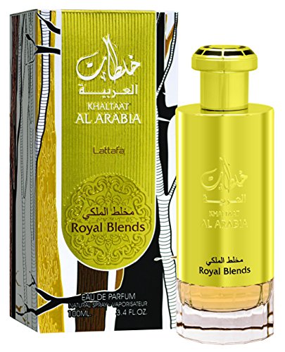 Lattafa Khaltat Al Arabia Royal Blends Gold - Fruity, Spicy, Woody, Amber - Eau de Parfum Spray Long-Lasting Fragrance for Unisex, 3.40 Ounce / 100 ml Beauty & Personal Care Lattafa