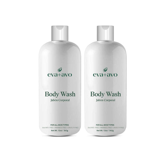 Eva + Avo Rosemary Scented Body Wash, Natural Ingredient Daily Cleanser for All Skin Types, Gentle Shower Body Wash for Women & Men, 12 Fl Oz (Pack Beauty & Personal Care Eva + Avo