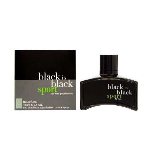 Black Is Black Sport By Nuparfums For Men - 3.4 Oz Edt Spray 3.4 oz Beauty & Personal Care Nuparfums