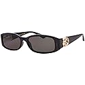 Gucci Women's Hailey Rectangular Sunglasses, Black-Black-Grey, One Size