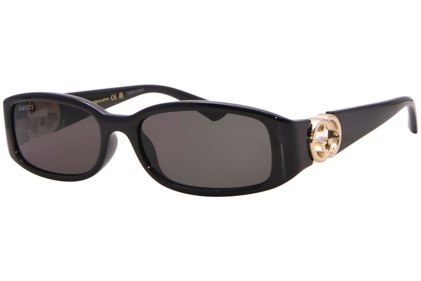 Gucci Women's Hailey Rectangular Sunglasses, Black-Black-Grey, One Size