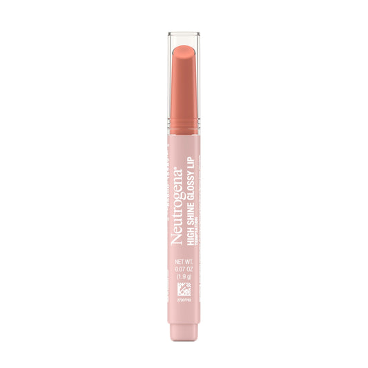 Neutrogena High Shine Glossy Lip, Nourishing Lip Gloss with Maracuja Oil, Antioxidant Vitamin E & Vitamins, Non-Retractable, Buildable Pigmented