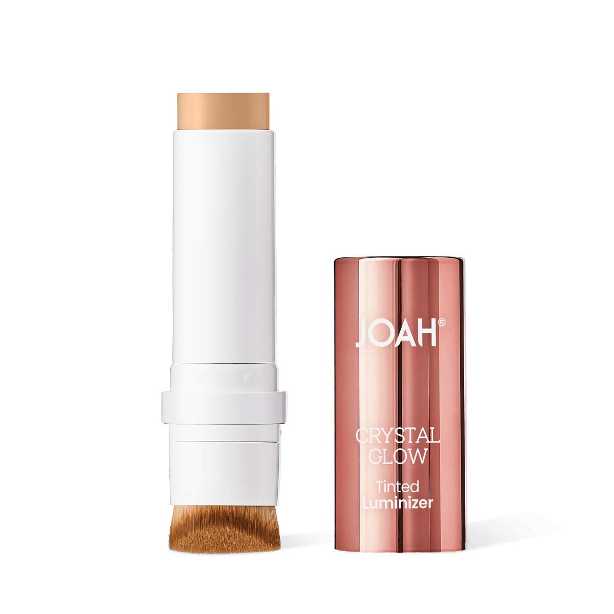 JOAH Highlighter Stick, Crystal Glow Tinted Luminizer Contour Makeup, Crystalide Peptide for Clearer, Smoother Looking Skin, Built-In Detachable