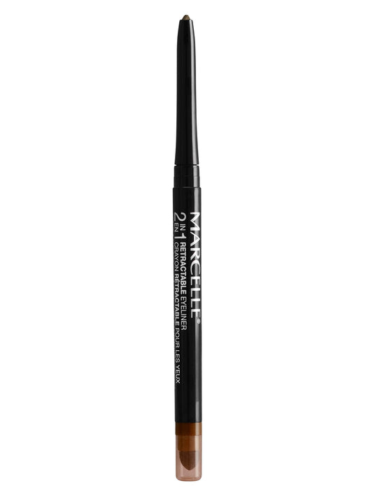 Marcelle 2-in-1 Retractable Eyeliner, Copper, Waterproof, Easy-To-Smudge, Smokey Eye, Long-Lasting 12h, Fragrance-Free, Hypoallergenic, Cruelty-Free