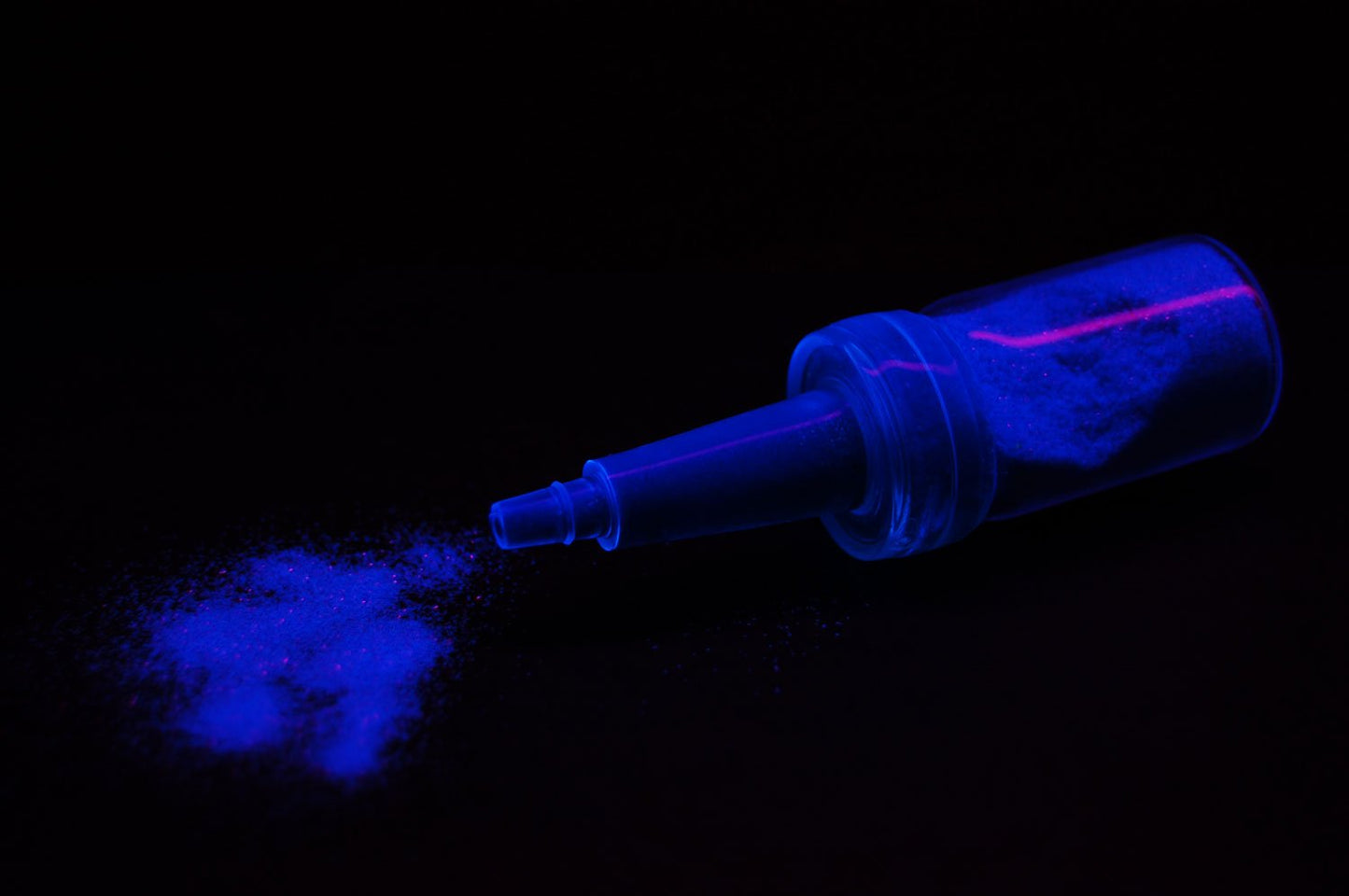 UV Blacklight Reactive Cosmetic Face & Body Glitter Powder (10 Gram Jars) (UV Neon Blue)