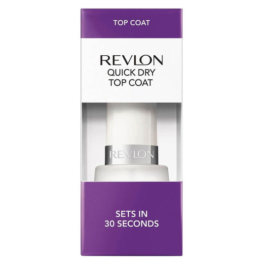 Revlon Top Coat Nail Polish, Quick Dry Nail Polish, Chip Resistant & Longwear Formula, High Shine Finish, Quick Dry Top Coat, Clear, 0.5 Fl Oz
