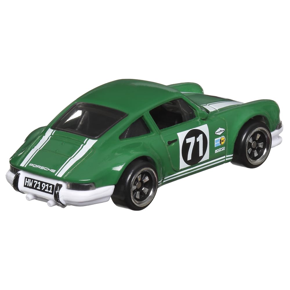 Hot Wheels Collectible Die-Cast Vintage Racing Club Vehicle - Green Sports Car - Inspired by 1971 Porsche 911 - HRT81-5/6
