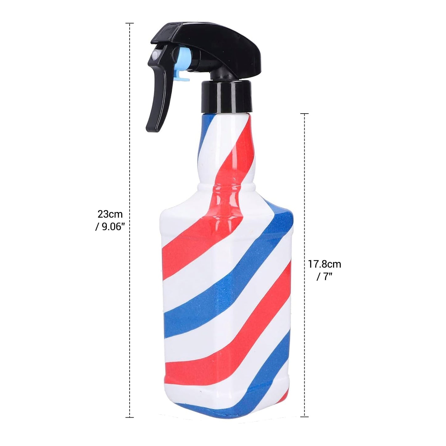 STUDIO LIMITED Barber Spray Bottle Barber Stylist Fine Mist Sprayer Refillable Hair Spray Bottles Mist (Stripe 500ml/16.9oz)