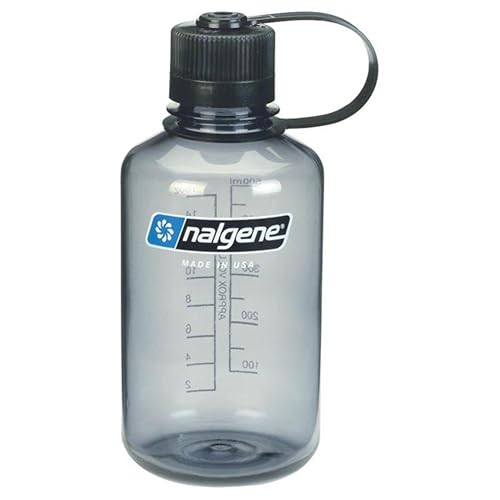 Nalgene Tritan Narrow Mouth BPA-Free Water Bottle, Gray, 16 oz