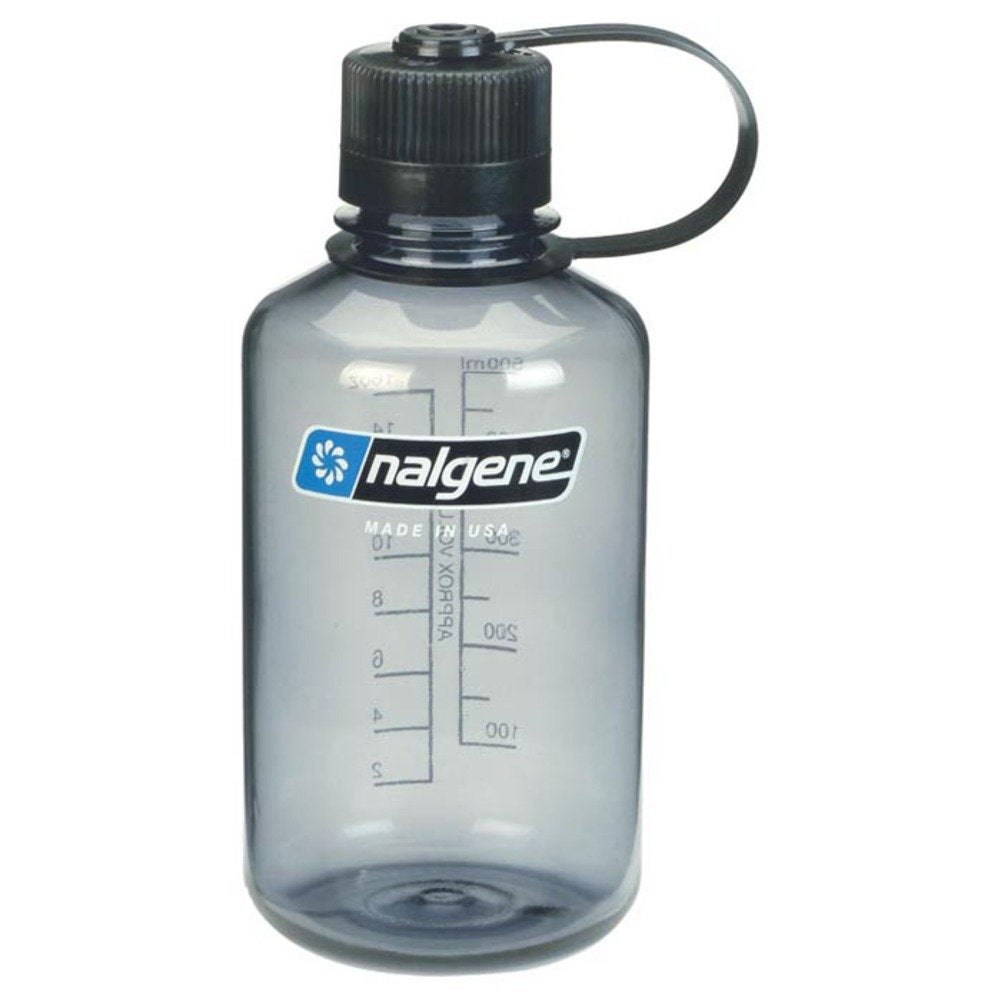 Nalgene Tritan Narrow Mouth BPA-Free Water Bottle, Gray, 16 oz