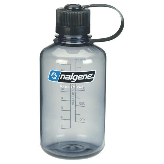 Nalgene Tritan Narrow Mouth BPA-Free Water Bottle, Gray, 16 oz
