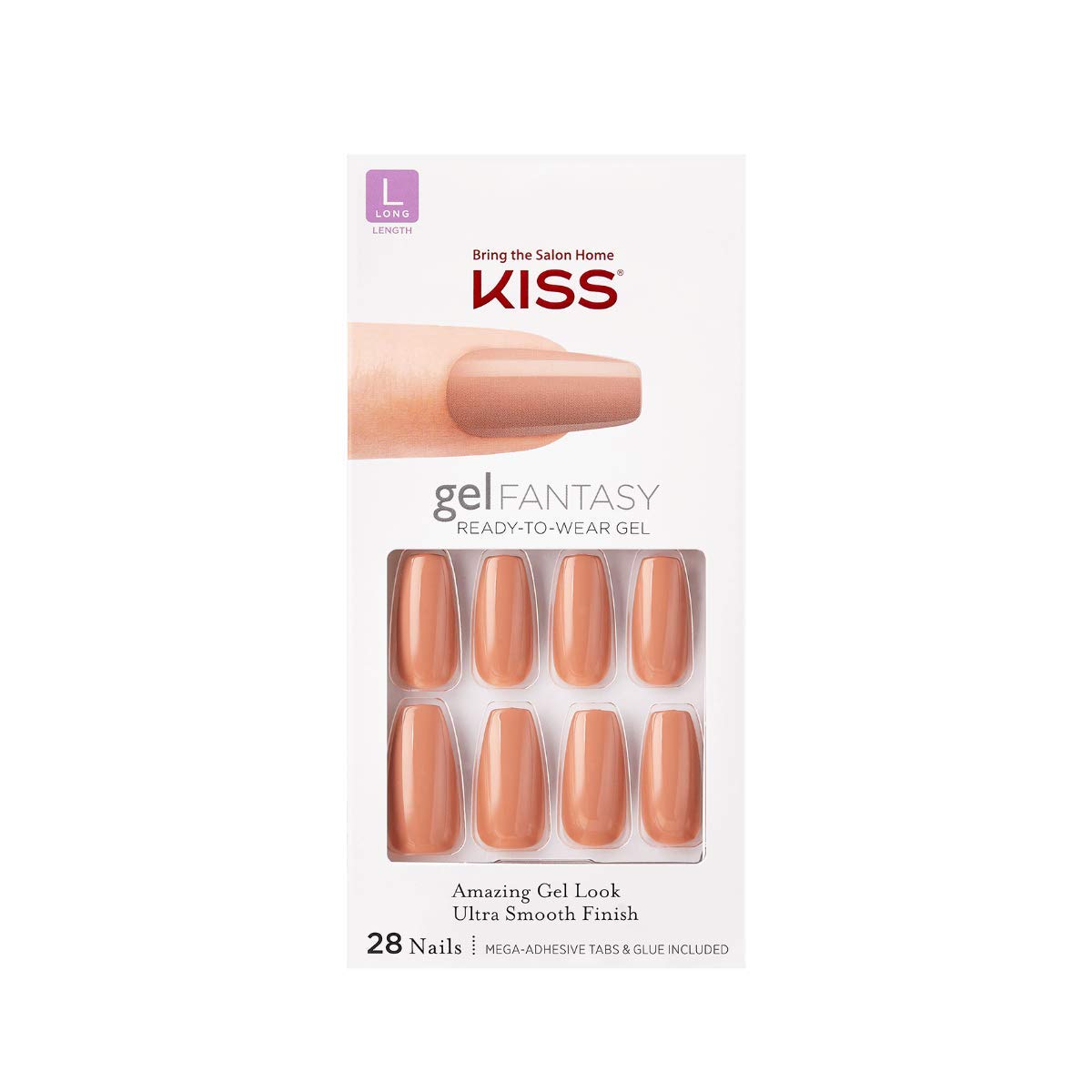 KISS Gel Fantasy Ready-to-Wear Gel Nails - Here with me Beauty & Personal Care KISS